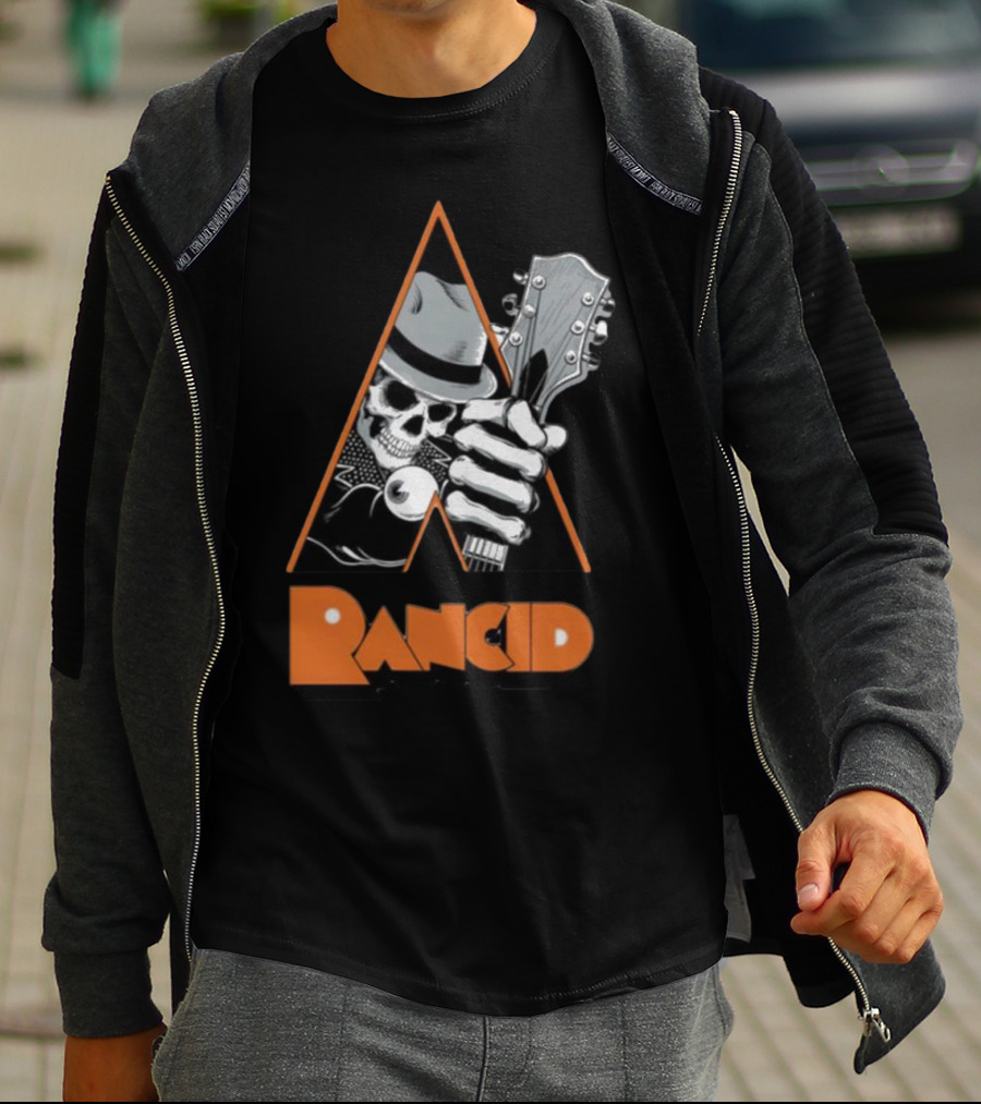 Pvnx Rancid Skull Guitar Fedora T-Shirt