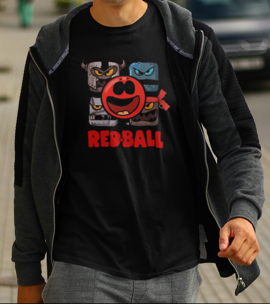 Red Ball 4 Characters And Enemies The Crew T-Shirt