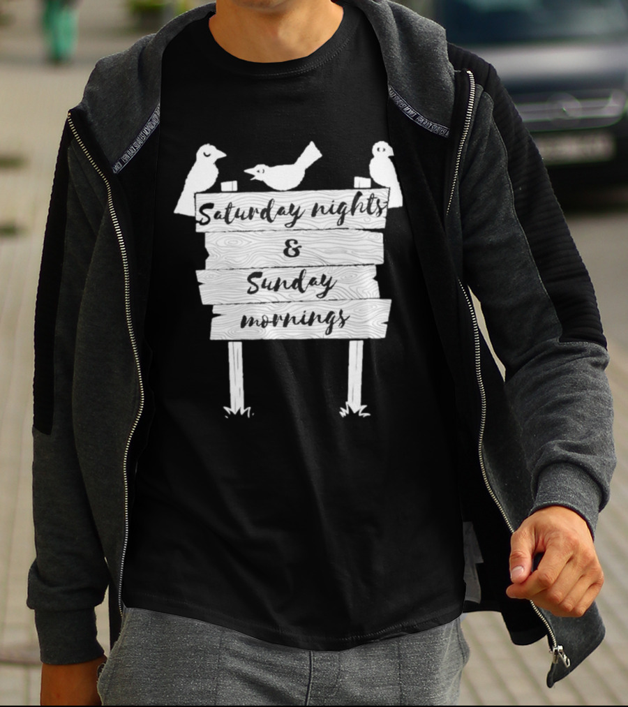 Saturday Nights And Sunday Mornings Counting Crows Band Birds Sign T-Shirt