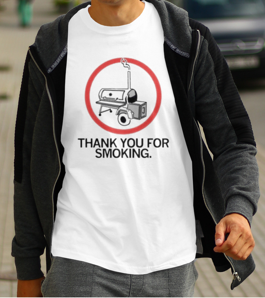 THANK YOU FOR SMOKING BBQ Grill Smoker Circle T-Shirt