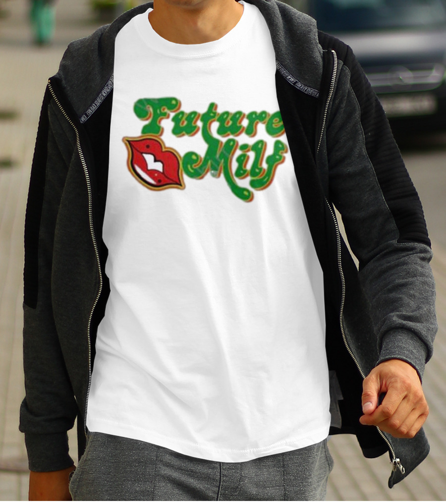 Future M.I.L.F Red Lips Green Script T-Shirt