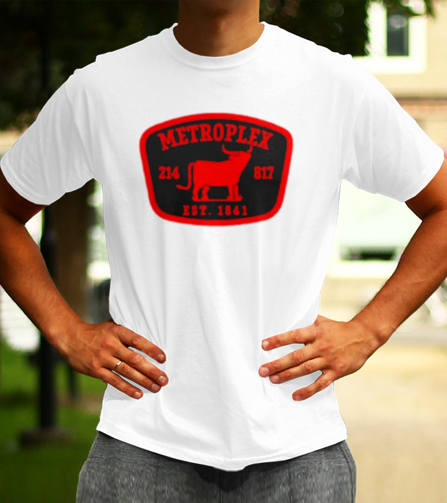 Metroplex 214 817 Est 1841 Longhorn Patch T-Shirt