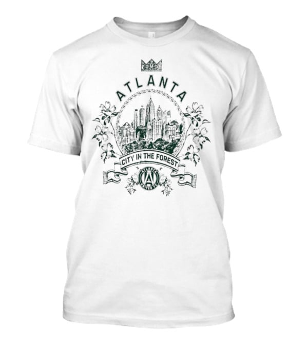 Atlanta City In The Forest Men’s Atlanta United FC Mitchell And Ness White Canopy T-Shirt