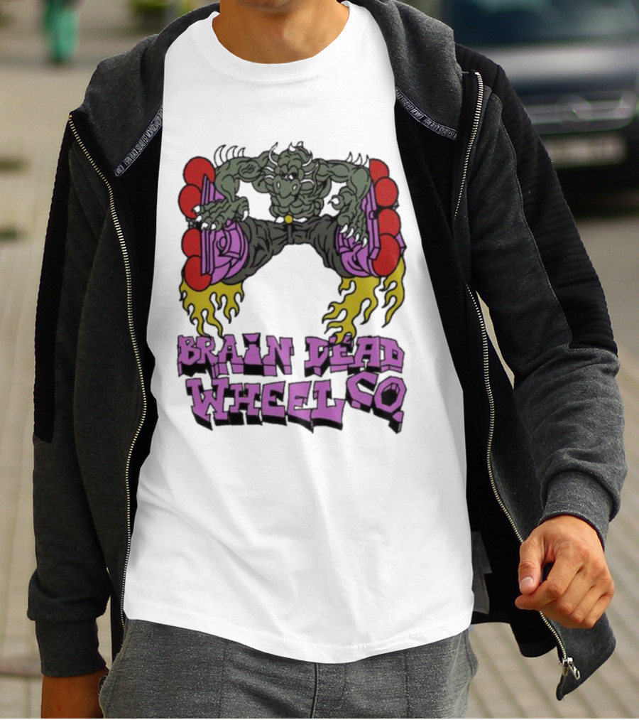 Brain Dead Wheel Co Dragon Skater T-Shirt