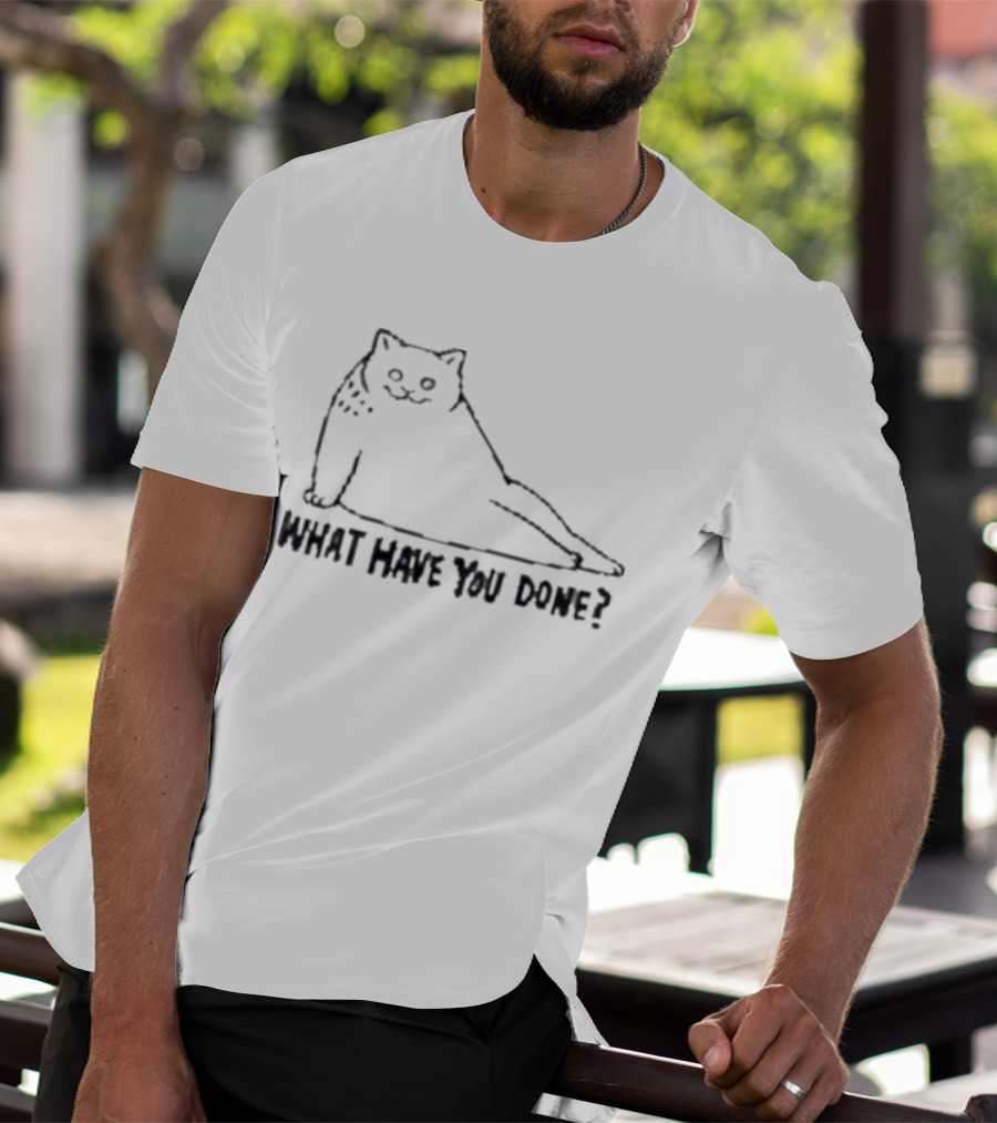 Cat What Have You Done Sketch T-Shirt