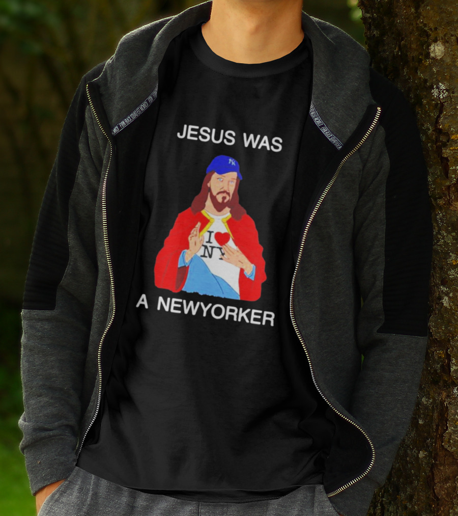JESUS WAS A NEW YORKER I ❤️ NY Baseball Cap T-Shirt