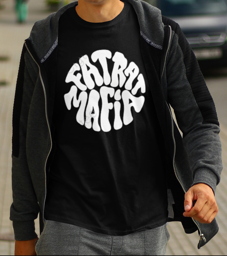 Fat Rat Mafia Retro Psychedelic Font T-Shirt