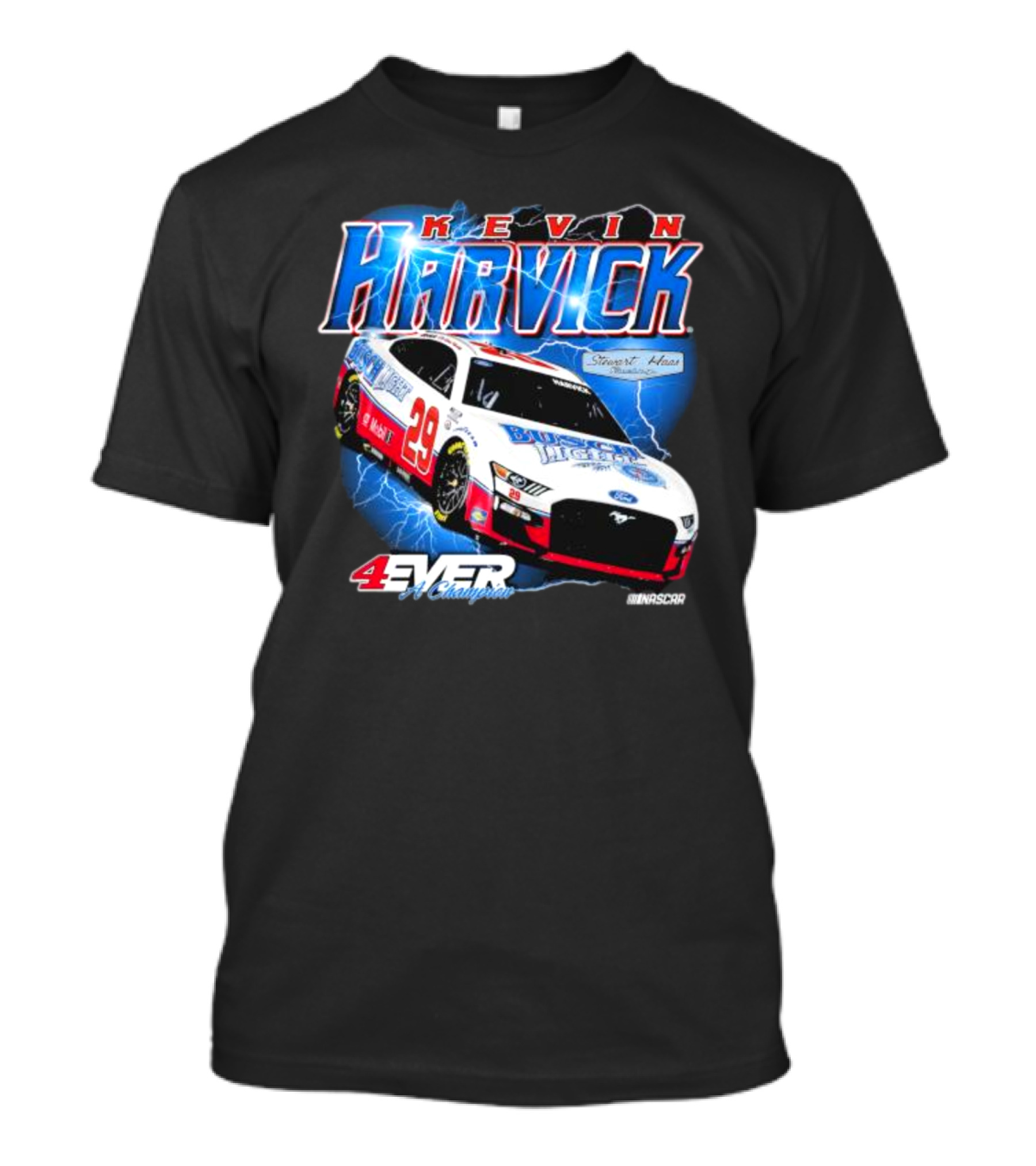 Kevin Harvick 4Ever A Champion Stewart-Haas Racing NASCAR Lightning Car T-Shirt