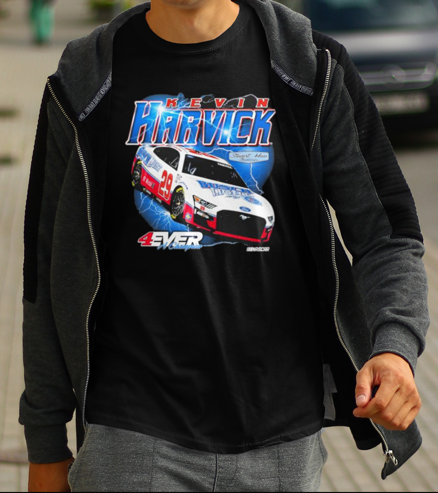 Kevin Harvick 4Ever A Champion Stewart-Haas Racing NASCAR Lightning Car T-Shirt