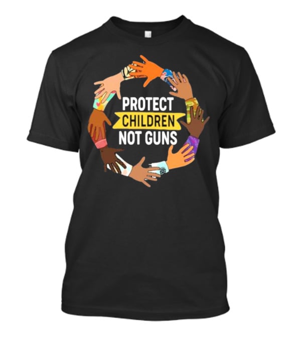 Protect Children Not Guns Diverse Hands Unity Circle T-Shirt
