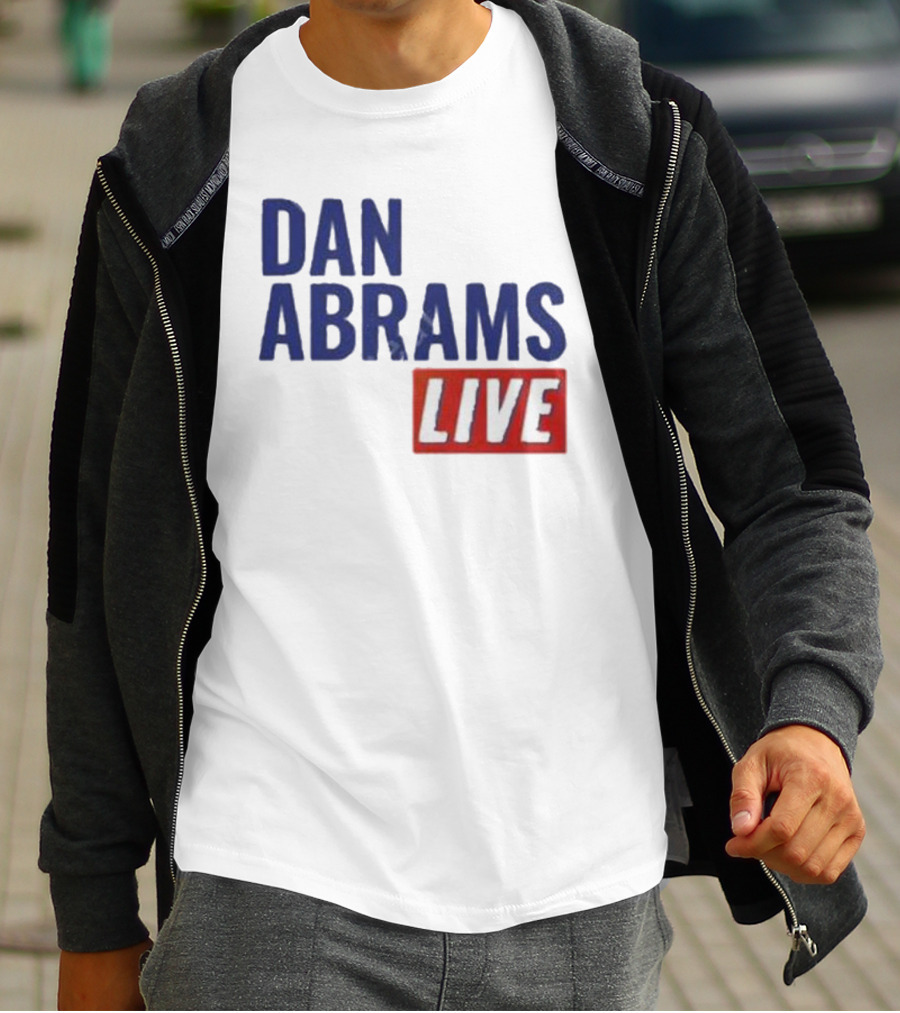 Dan Abrams Live Show Bold Text Red And Blue T-Shirt