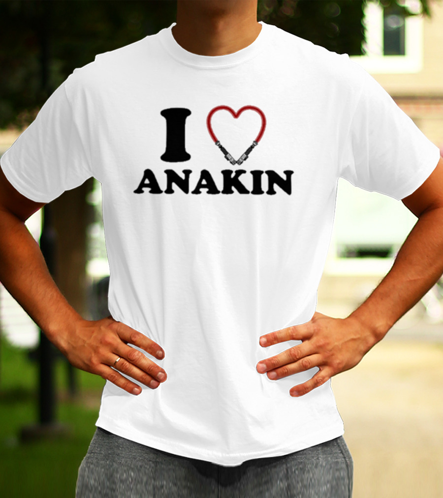 Hoesforclothes I Heart Anakin Lightsaber Love T-Shirt