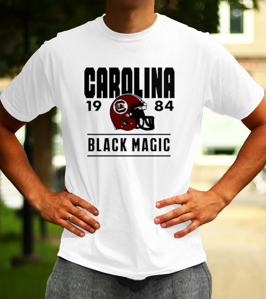 Carolina 1984 Black Magic Football Helmet T-Shirt