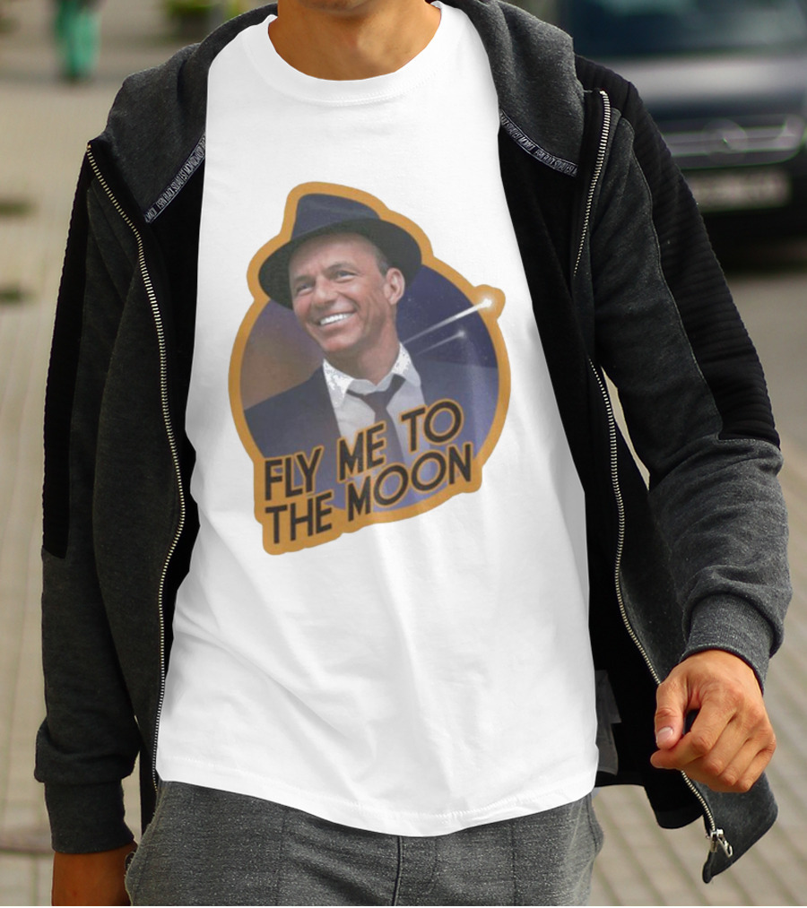 Frank Sinatra Fly Me To The Moon Vintage Iconic Singer T-Shirt