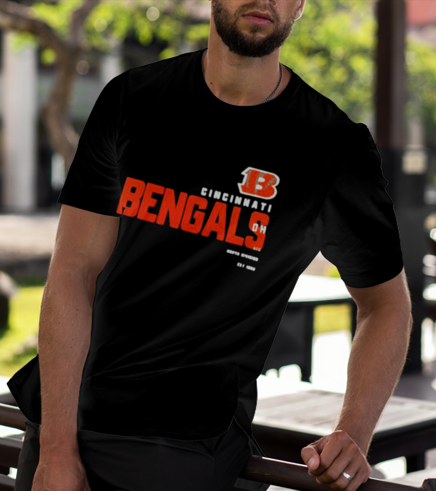 Cincinnati Bengals 13 Ohio Est 1968 Sports Team Tri-Blend T-Shirt
