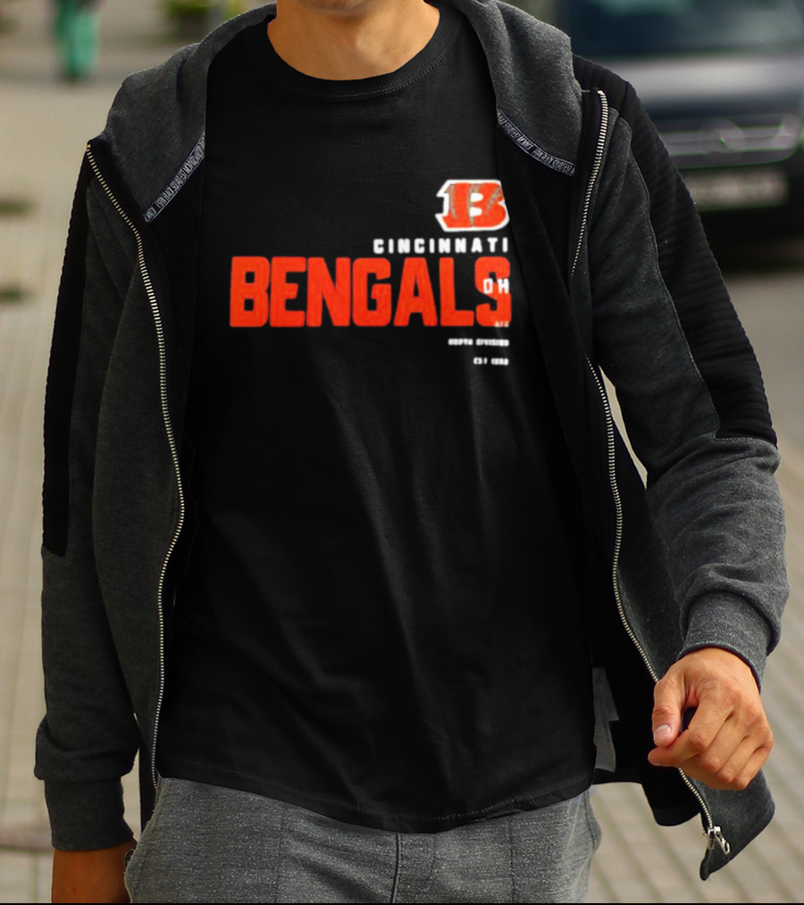 Cincinnati Bengals 13 Ohio Est 1968 Sports Team Tri-Blend T-Shirt