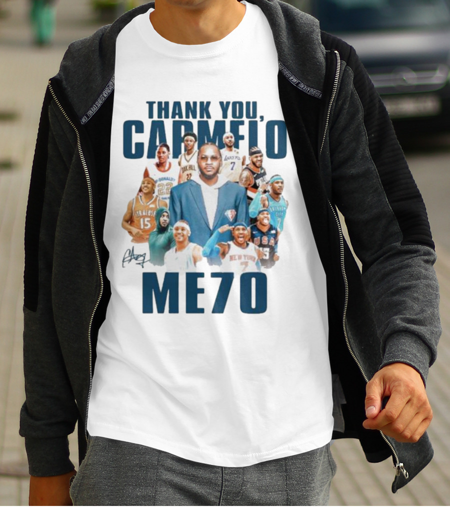 Thank You Carmelo Me70 Signature Basketball Journey T-Shirt