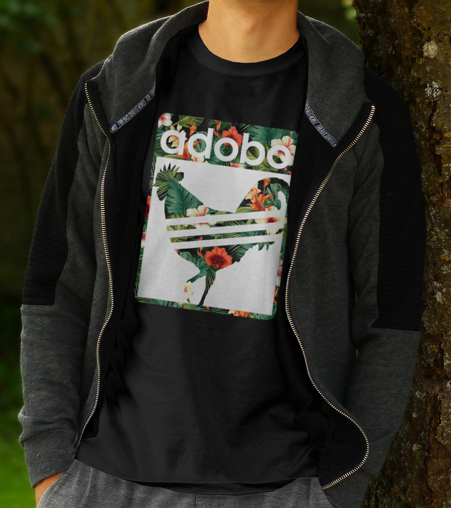Adobo Floral Chicken T-Shirt