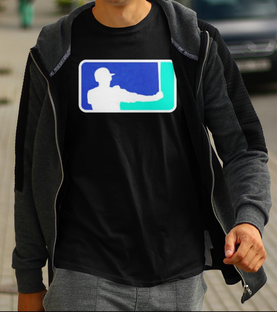 Baseball Ichiro Parody Logo Silhouette Player Swing T-Shirt