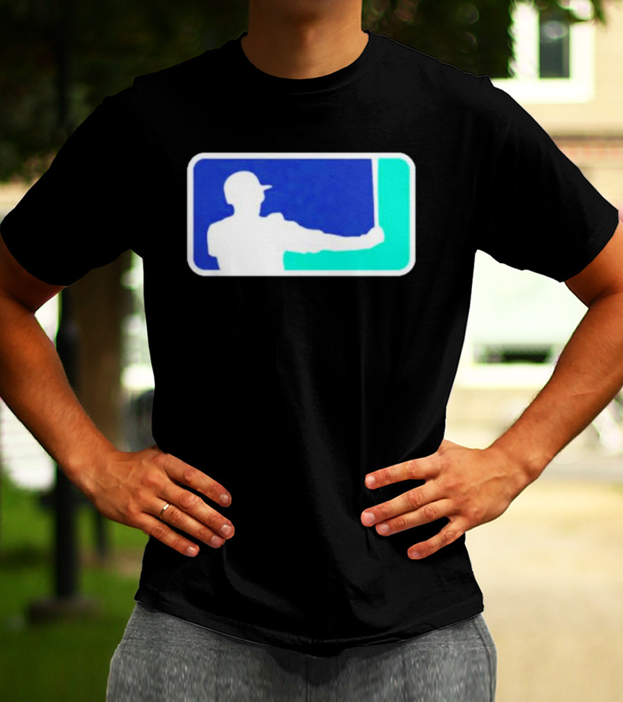Baseball Ichiro Parody Logo Silhouette Player Swing T-Shirt