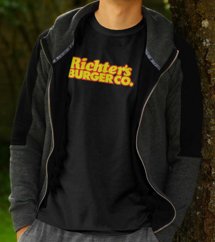 Richter’s Burger Co Classic Logo Yellow And Red T-Shirt