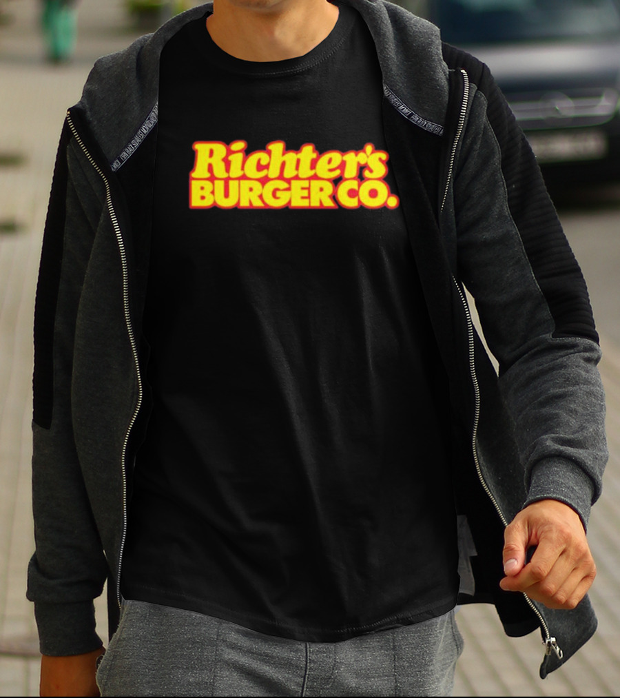 Richter’s Burger Co Classic Logo Yellow And Red T-Shirt