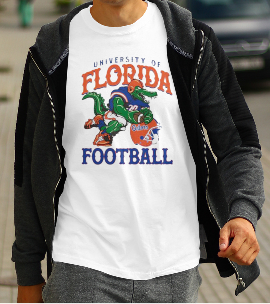 University Of Florida Gators Football Alligator Mascot And Helmet T-Shirt