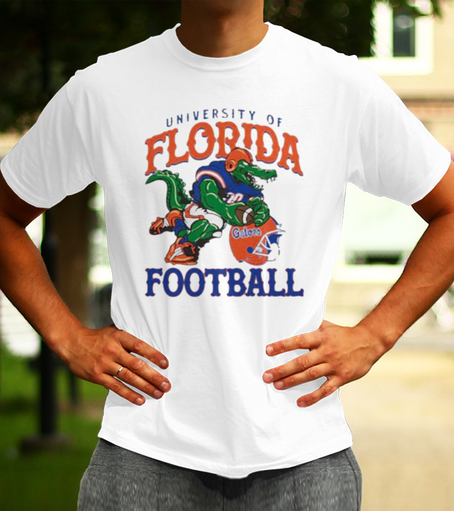 University Of Florida Gators Football Alligator Mascot And Helmet T-Shirt