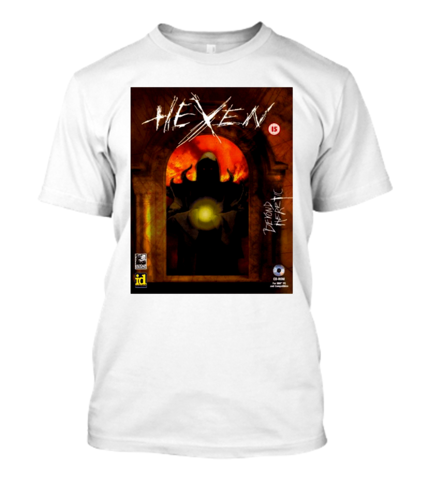 Hexen Beyond Heretic Video Game Cover Phil Spencer Wearing T-Shirt