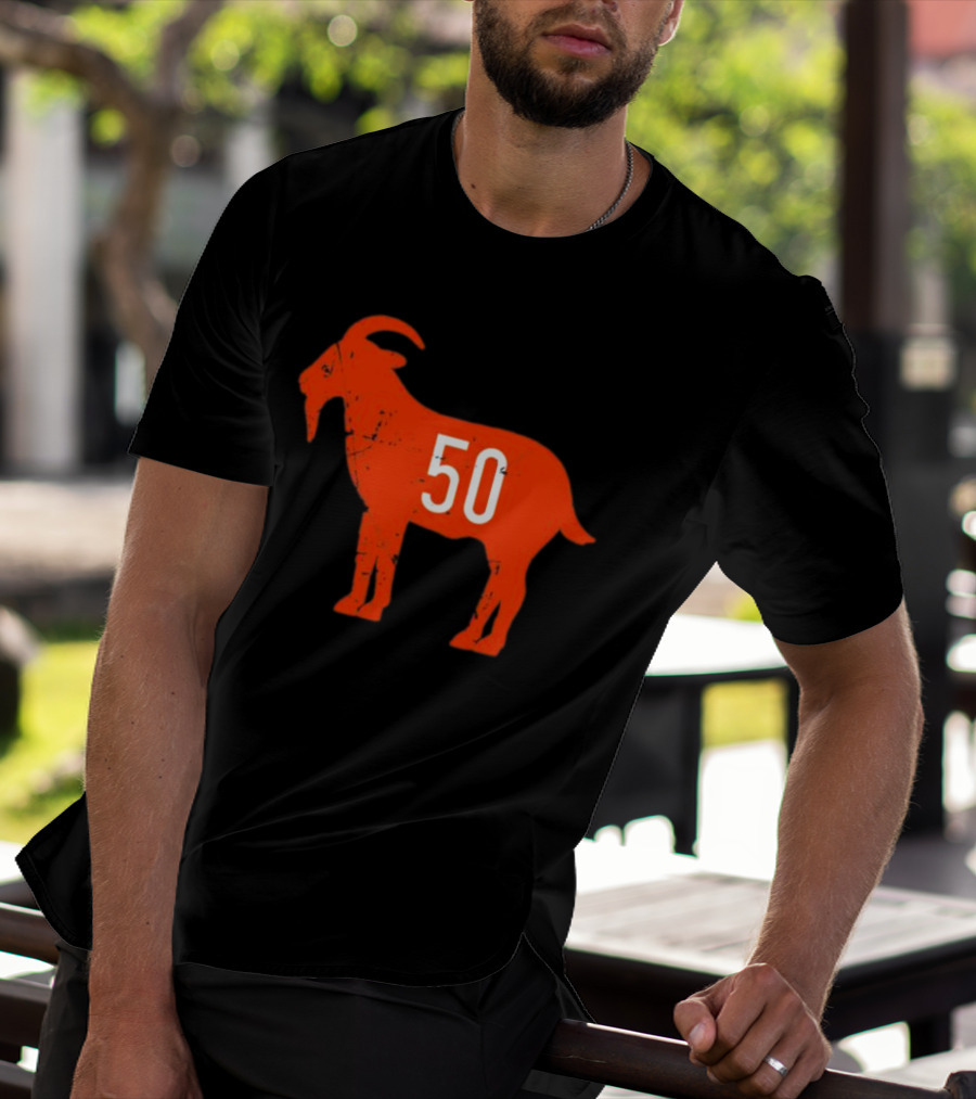 Mike Singletary Goat 50 Chicago Football Fan Iconic Number Legend T-Shirt