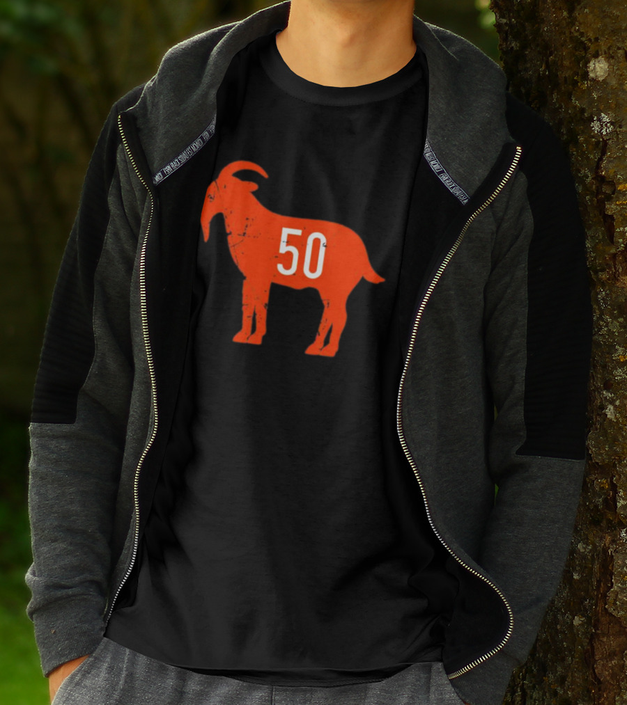 Mike Singletary Goat 50 Chicago Football Fan Iconic Number Legend T-Shirt