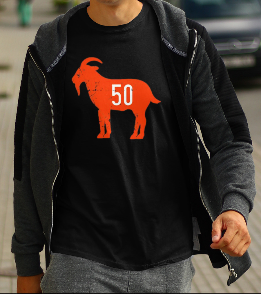 Mike Singletary Goat 50 Chicago Football Fan Iconic Number Legend T-Shirt