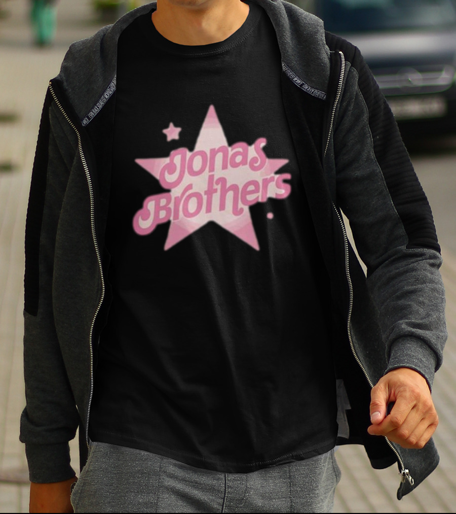 Jonas Brothers Pink Stars Retro T-Shirt