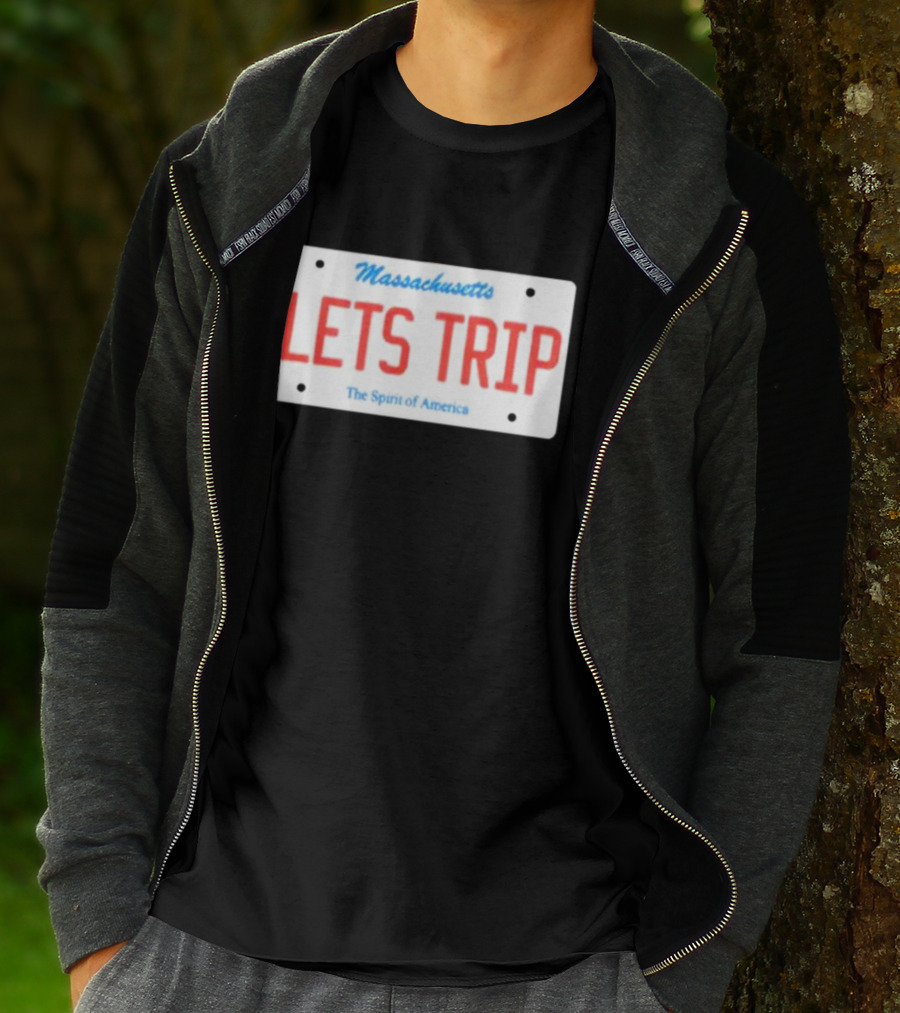 Massachusetts Let's Trip License Plate The Spirit Of America T-Shirt