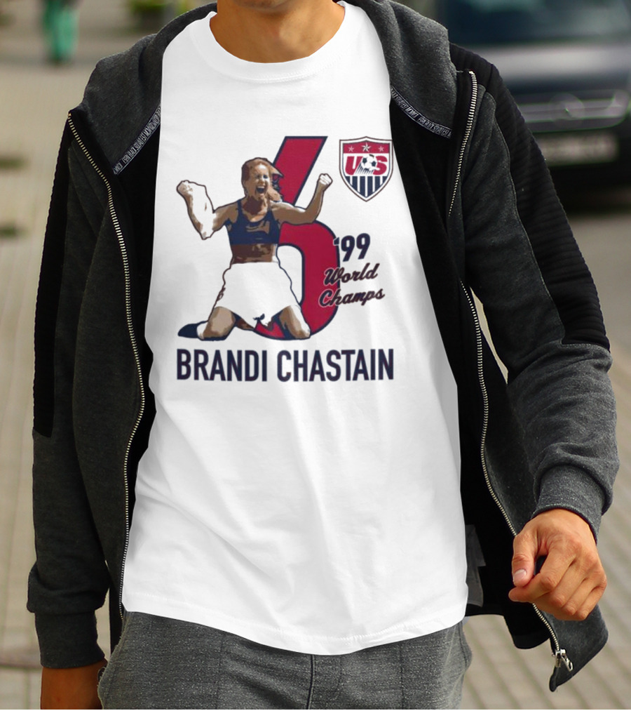 USWNT Brandi Chastain 6 99 World Champs T-Shirt