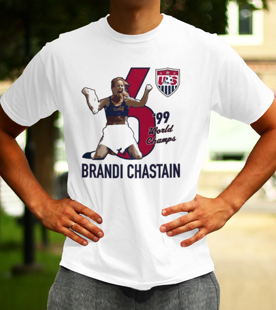 USWNT Brandi Chastain 6 99 World Champs T-Shirt