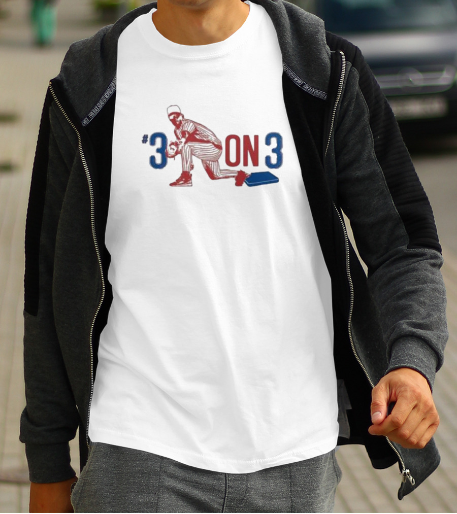 3 On 3 Baseball Player Stance Iconic T-Shirt