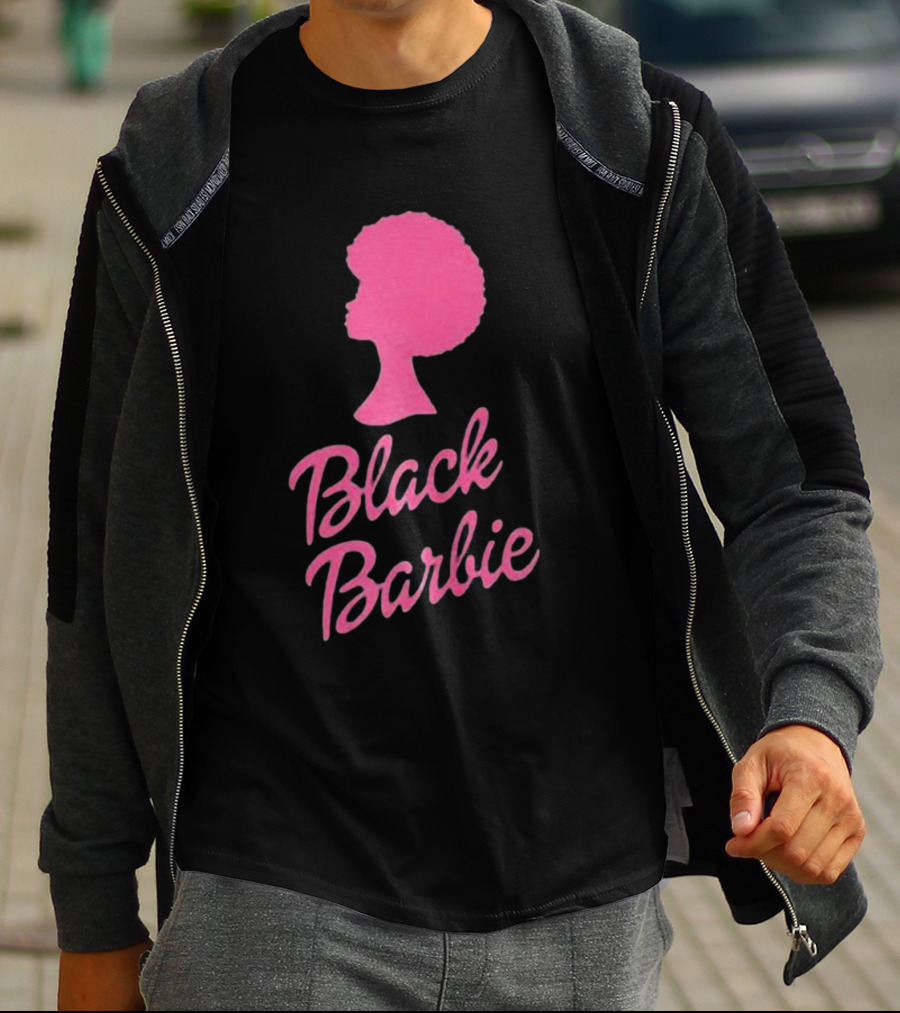 Black Barbie Afro Fan T-Shirt