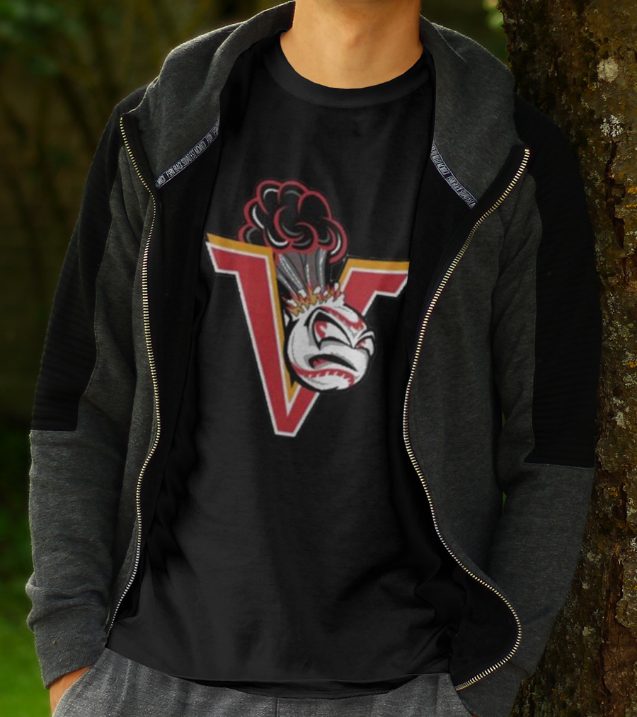 Mavericks Volcanoes Alternate Logo V-Eruption Baseball Mascot T-Shirt