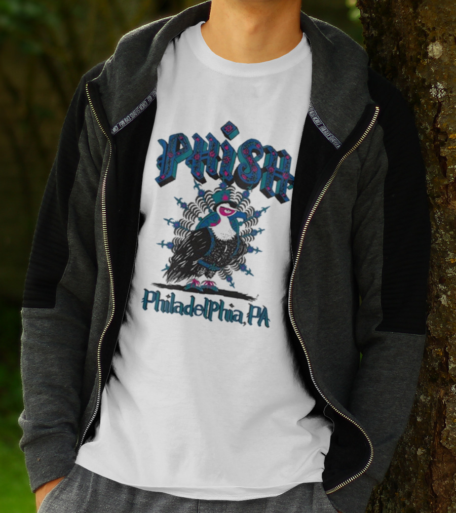 PHISH Philadelphia PA Bird Design The Mann Center Tour T-Shirt