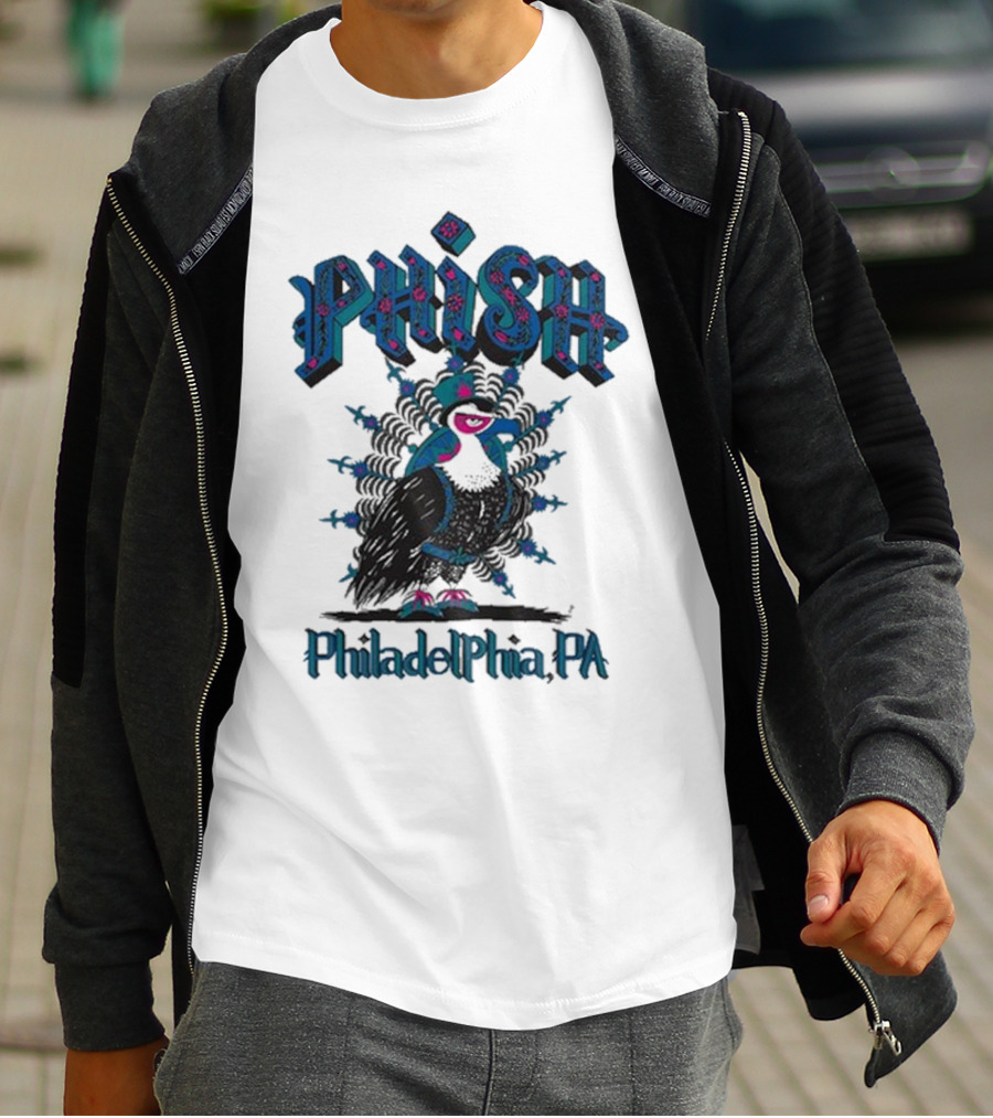 PHISH Philadelphia PA Bird Design The Mann Center Tour T-Shirt
