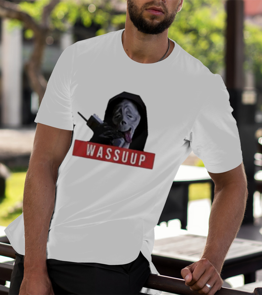 Wassup Ghostface Parody New Skeleton T-Shirt
