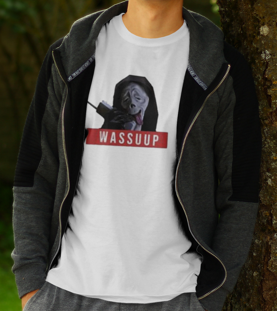 Wassup Ghostface Parody New Skeleton T-Shirt