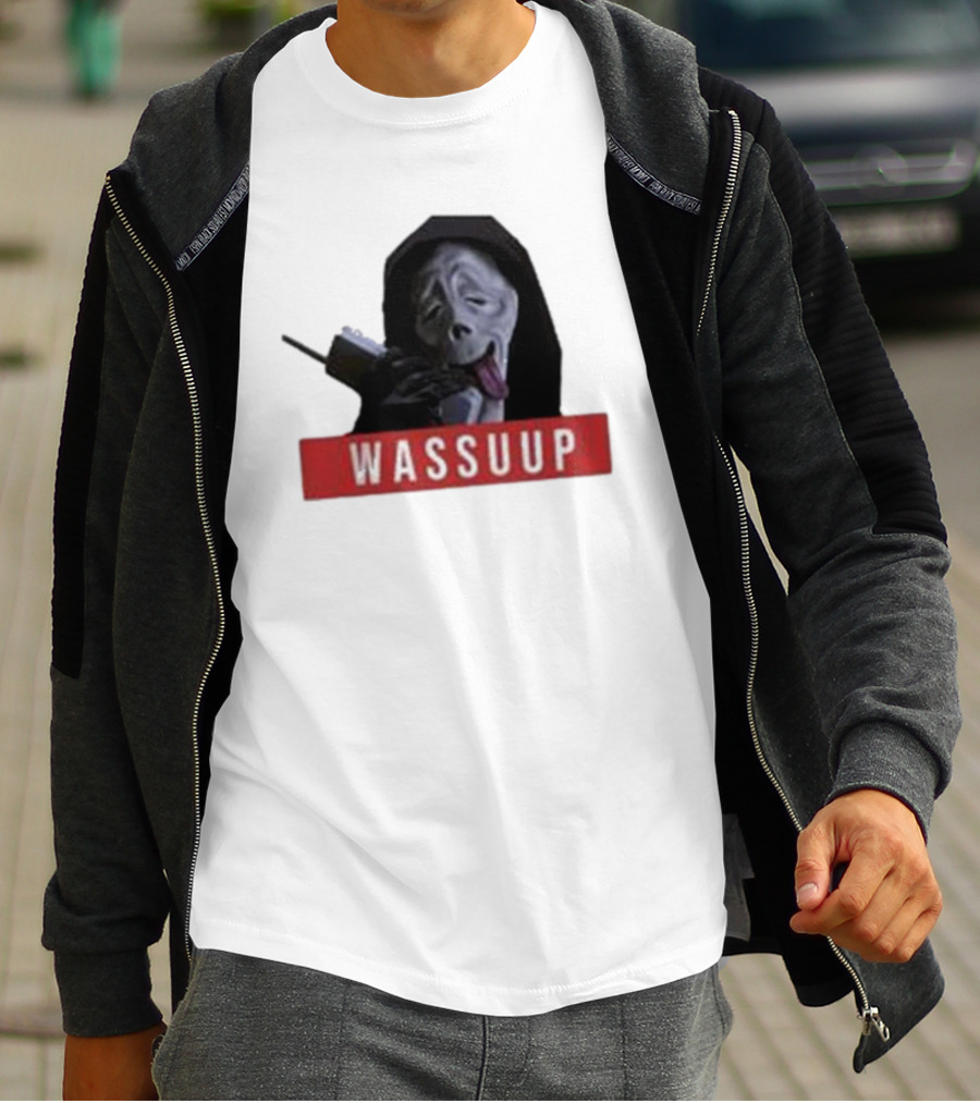 Wassup Ghostface Parody New Skeleton T-Shirt