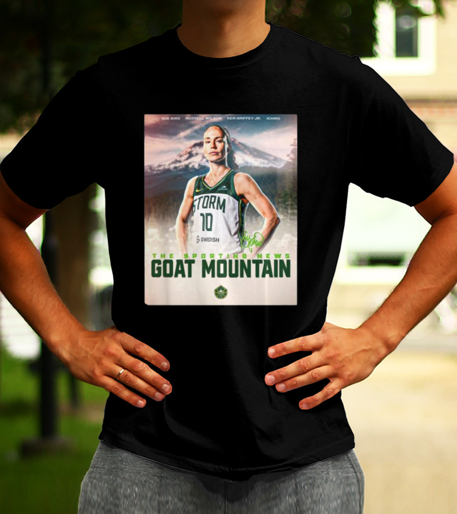 Sue Bird The Sporting News GOAT Mountain Storm 10 T-Shirt