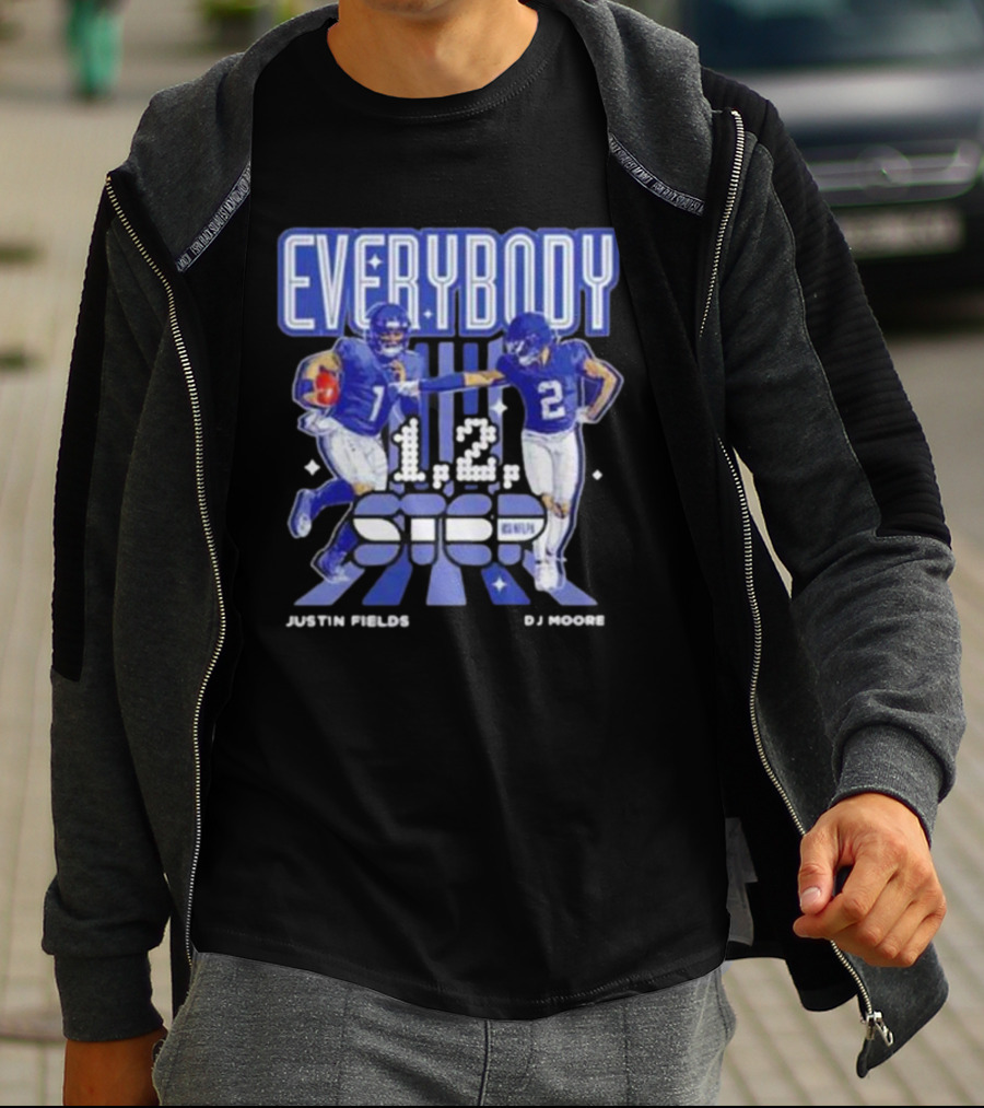 Everybody 1 2 Step Justin Fields DJ Moore Chicago Bears T-Shirt