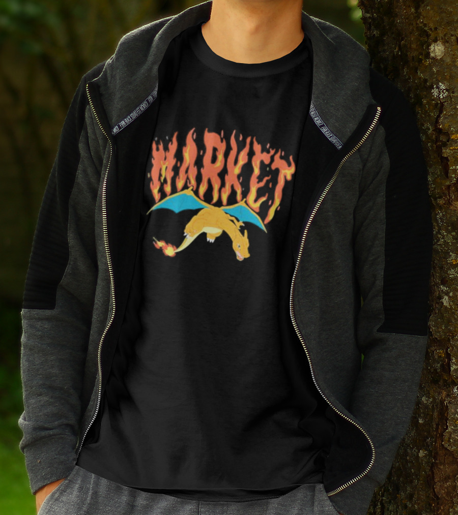 Market Charizard Flames Pokémon T-Shirt