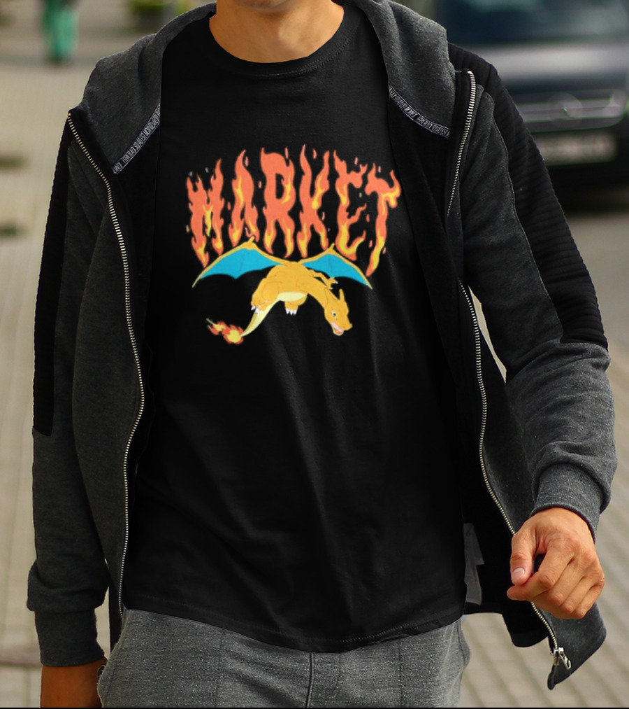 Market Charizard Flames Pokémon T-Shirt