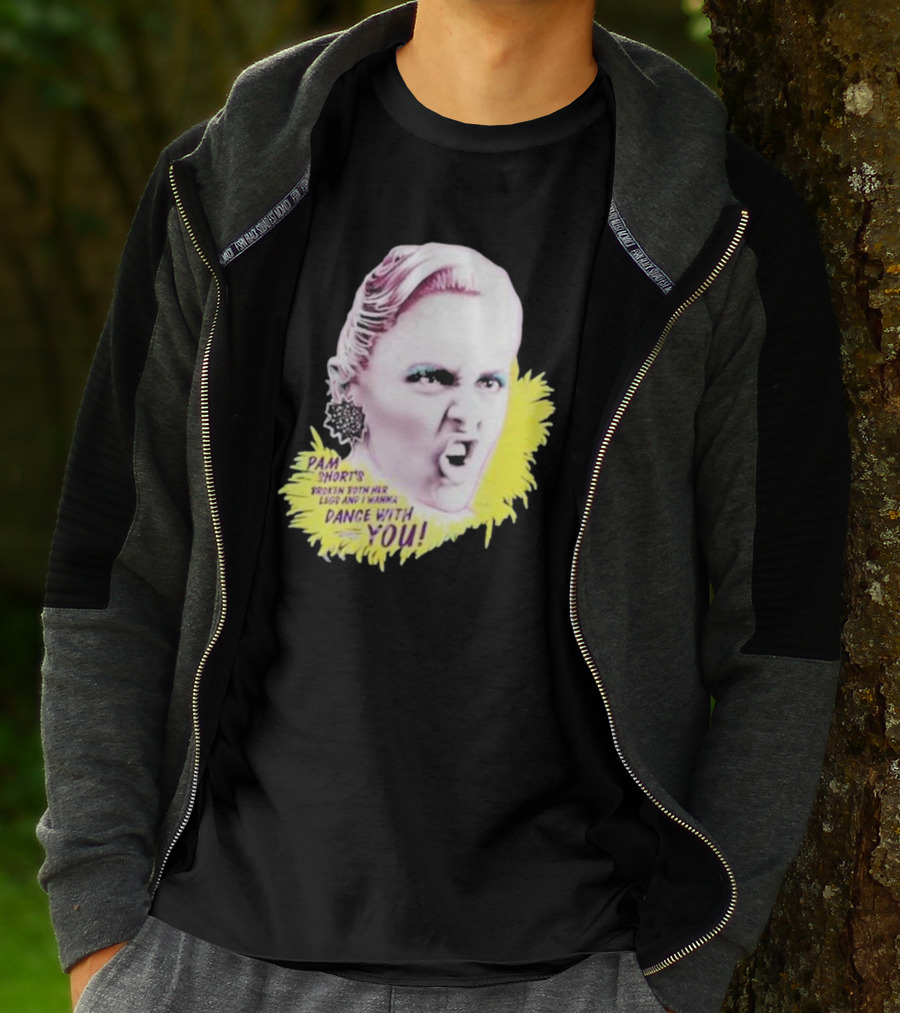 Pam Short’s Broken Both Her Legs And I Wanna Dance With You Nordacious Yellow Burst Expression T-Shirt