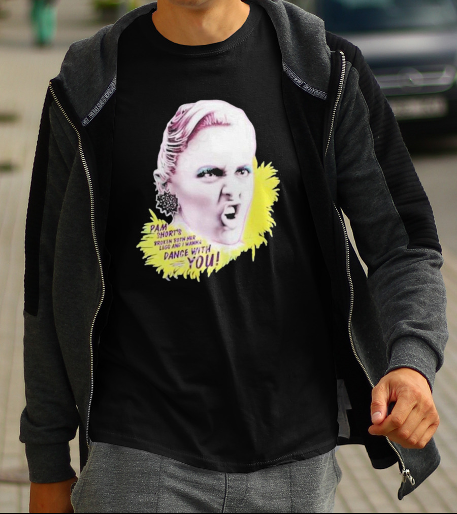 Pam Short’s Broken Both Her Legs And I Wanna Dance With You Nordacious Yellow Burst Expression T-Shirt